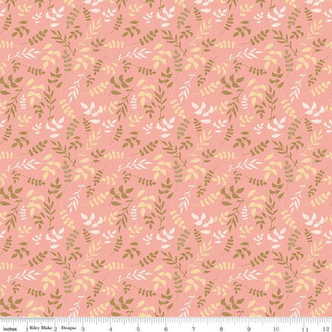 Wild and Free Leaves C12933 Coral - Riley Blake Designs - Leaf - Quilting Cotton Fabric