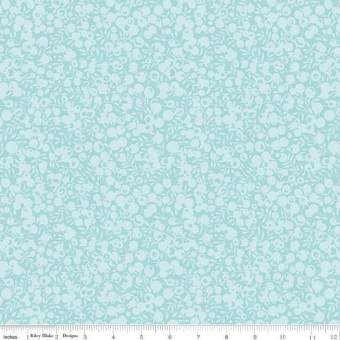 SALE The Wiltshire Shadow Collection 01666552A Sea Glass - Riley Blake - Tonal Leaves Berries  - Liberty Fabrics - Quilting Cotton Fabric
