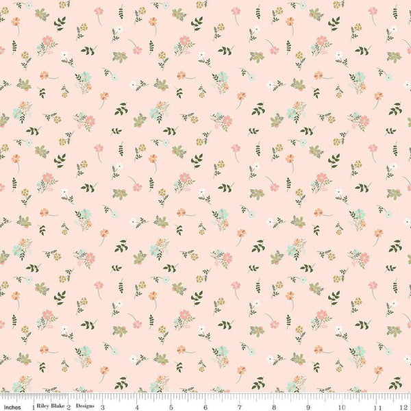 Wild and Free Flower Toss C12932 Blush - Riley Blake Designs - Floral Flowers - Quilting Cotton Fabric