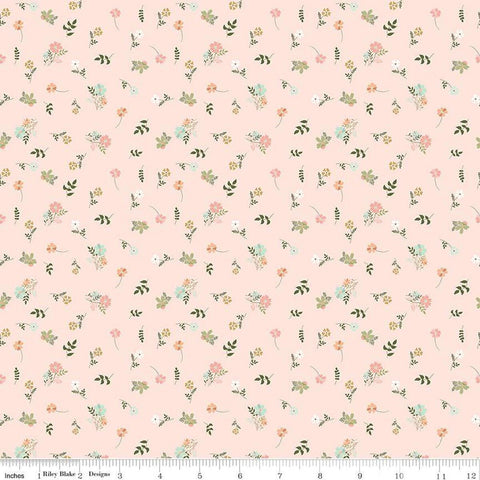 Wild and Free Flower Toss C12932 Blush - Riley Blake Designs - Floral Flowers - Quilting Cotton Fabric