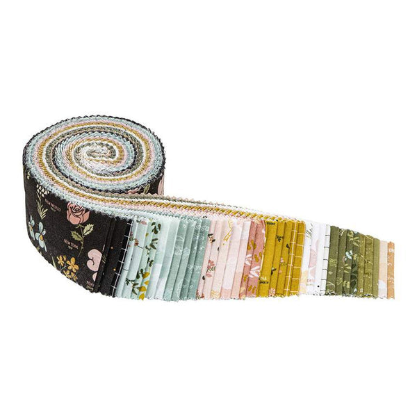 SALE Wild and Free 2.5-Inch Rolie Polie Jelly Roll 40 pieces Riley Blake Designs - Precut Bundle - Flowers Birds - Quilting Cotton Fabric