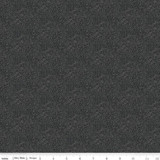 Big Game Fur C12973 Black - Riley Blake Designs - Tone-on-Tone Texture Animal - Quilting Cotton Fabric