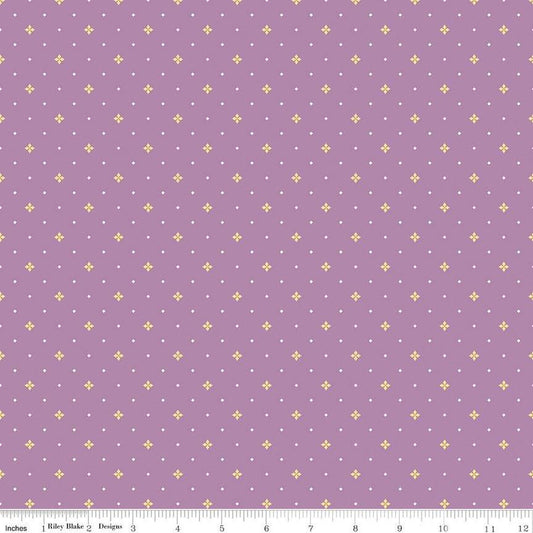 SALE Hello Spring Ditsy C12966 Lavender - Riley Blake Designs - Geometric Diamonds - Quilting Cotton Fabric
