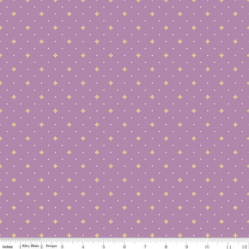 Hello Spring Ditsy C12966 Lavender - Riley Blake Designs - Geometric Diamonds - Quilting Cotton Fabric