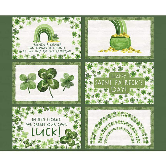 DEAL Monthly Placemats March Placemat Panel Saint Patrick's Day Fabric PD12404 - DIGITALLY PRINTED Riley Blake Quilting Cotton Fabric