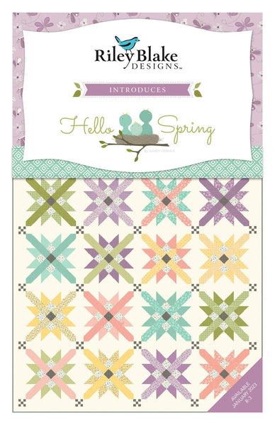 SALE Hello Spring Fat Quarter Bundle 21 pieces - Riley Blake Designs - Pre cut Precut - Flowers Butterflies - Quilting Cotton Fabric