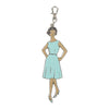SALE Lori Holt Enamel Happy Charm ST-22909 Vintage Lady Aqua - Riley Blake Designs - Approximately 1" x 4"