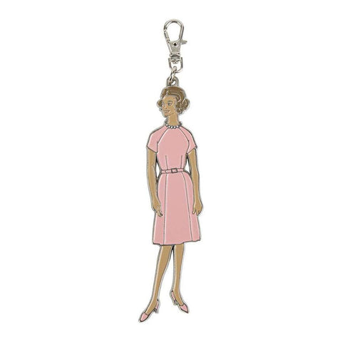 Lori Holt Enamel Happy Charm ST-22910 Vintage Lady Pink - Riley Blake Designs - Approximately 1" x 4"