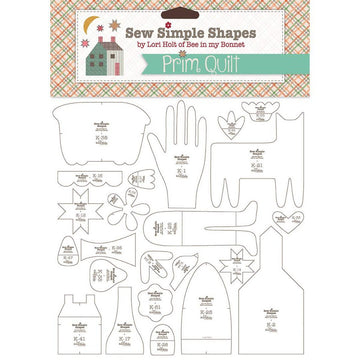 SALE Lori Holt Prim Sew Simple Shapes STT-16534 - Riley Blake Designs - 62 Plastic Applique Templates