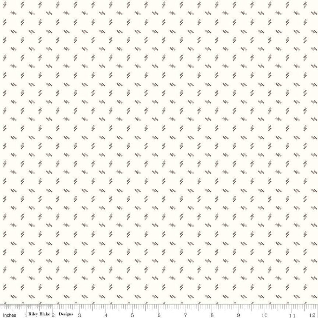 SALE Bee Backgrounds Shirting C9710 Pebble - Riley Blake Designs - Lines Squares Off White - Lori Holt - Quilting Cotton Fabric