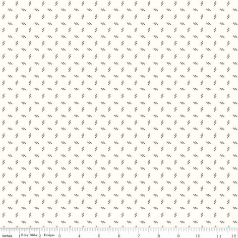 Bee Backgrounds Shirting C9710 Pebble - Riley Blake Designs - Lines Squares Off White - Lori Holt - Quilting Cotton Fabric