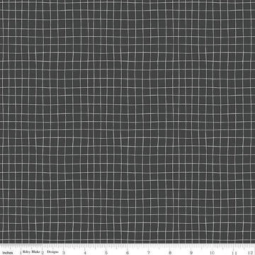 SALE Wild & Free Grid C12936 Charcoal - Riley Blake Designs - Irregular Grid - Quilting Cotton Fabric