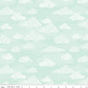SALE Wild & Free Clouds C12934 Mint - Riley Blake Designs - Quilting Cotton Fabric