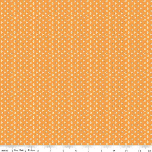 SALE Bee Basics Tiny Daisy C6403 Macaroni by Riley Blake Designs - Floral Flowers - Lori Holt - Quilting Cotton Fabric