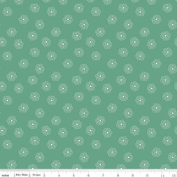 SALE Bee Basics Blossom C6404 Alpine - Riley Blake Designs - Floral Flowers - Lori Holt - Quilting Cotton Fabric