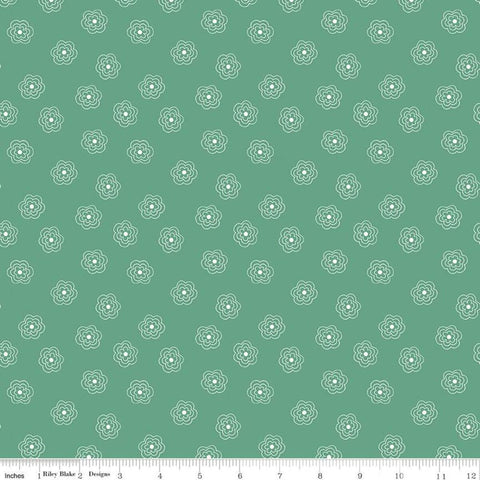 Bee Basics Blossom C6404 Alpine by Riley Blake Designs - Floral Flowers - Lori Holt - Quilting Cotton Fabric