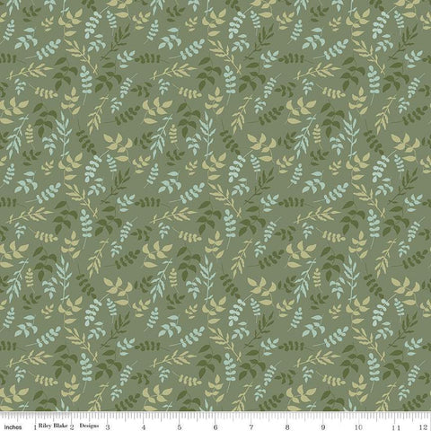 Wild and Free Leaves C12933 Olive - Riley Blake Designs - Leaf - Quilting Cotton Fabric