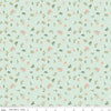 SALE Wild & Free Flower Toss C12932 Mint - Riley Blake Designs - Floral Flowers - Quilting Cotton Fabric