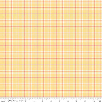 SALE Hello Spring Plaid C12964 Yellow - Riley Blake Designs - Quilting Cotton Fabric