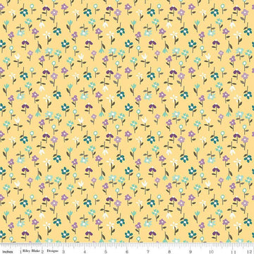 SALE Hello Spring Floral C12965 Yellow - Riley Blake Designs - Flowers - Quilting Cotton Fabric