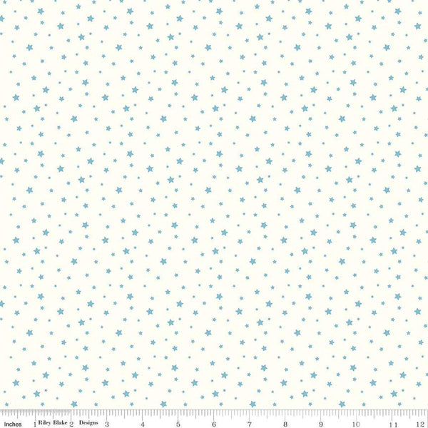 Portsmouth Stars C12918 Cloud - Riley Blake Designs - Star Off White Patriotic - Quilting Cotton Fabric