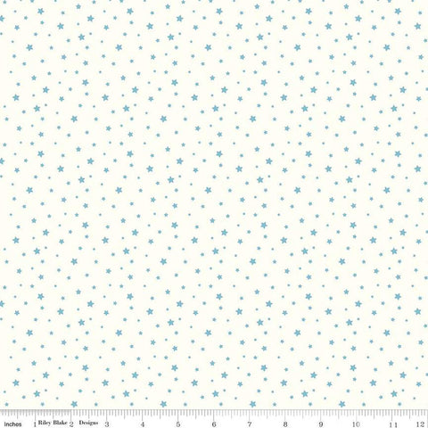 Portsmouth Stars C12918 Cloud - Riley Blake Designs - Star Off White Patriotic - Quilting Cotton Fabric