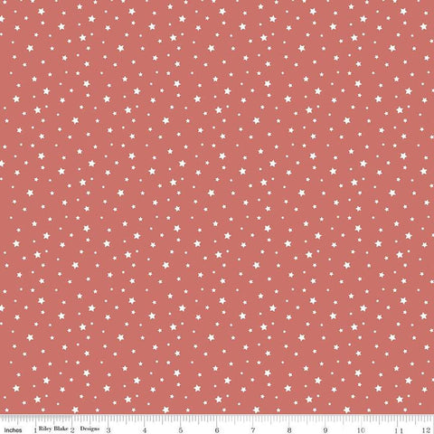 Portsmouth Stars C12918 Red by Riley Blake Designs - United States Flag Pin Dots Starbursts Patriotic - Quilting Cotton Fabric