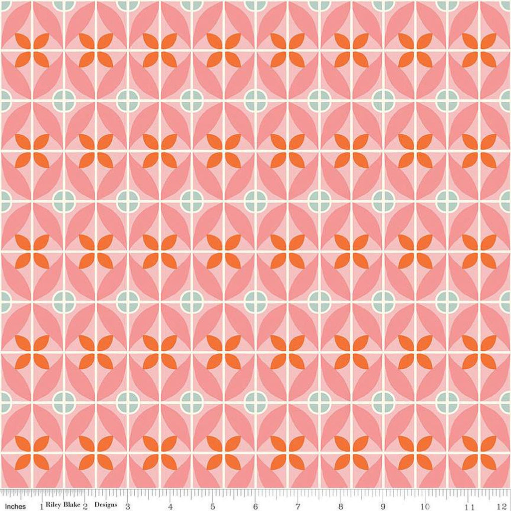 CLEARANCE Eden Tile C12922 Pink by Riley Blake Designs - Geometric - Quilting Cotton Fabric