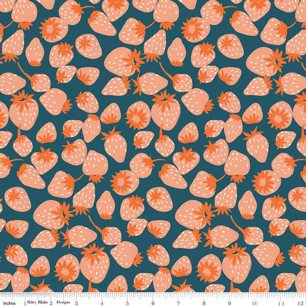 35" End of Bolt - Eden Strawberries C12923 Stargazer by Riley Blake Designs - Berries - Quilting Cotton Fabric