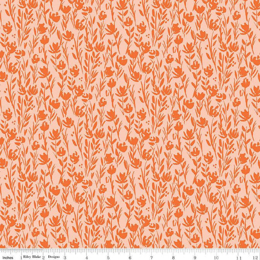 SALE Eden Tonal C12924 Marmalade - Riley Blake Designs - Floral Flowers - Quilting Cotton Fabric