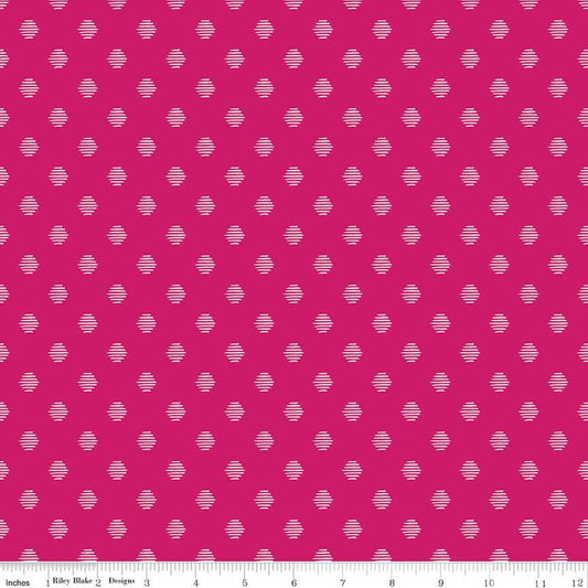 SALE Eden Hexagon C12925 Magenta - Riley Blake Designs - Hexagons Hexies - Quilting Cotton Fabric