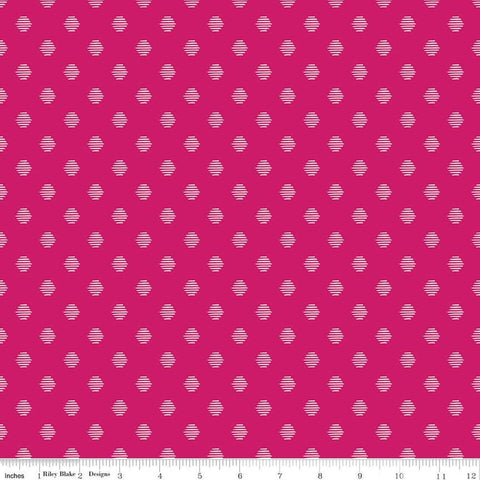 Eden Hexagon C12925 Magenta by Riley Blake Designs - Hexagons Hexies - Quilting Cotton Fabric