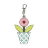 DEAL Lori Holt Enamel Happy Charm Gingham Garden Flower Zipper Pull ST-27263  - Riley Blake Designs