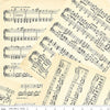 SALE Art Journal Music C13040 Parchment - Riley Blake Designs - Overlapping Sheet Music Pages - Quilting Cotton Fabric