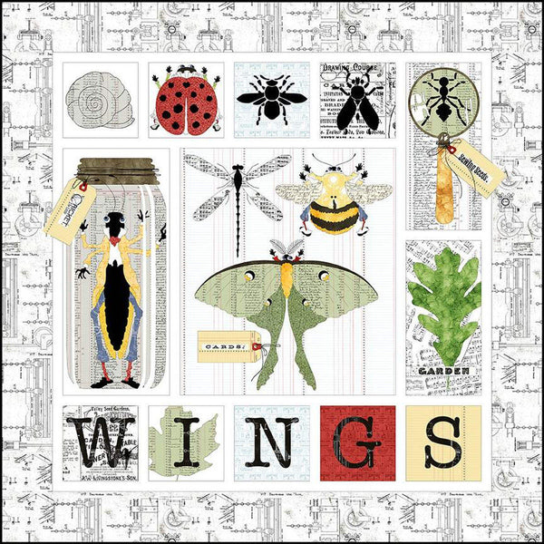 In the Wings Activity Quilt Pattern P120 by J. Wecker Frisch - Riley Blake Designs - INSTRUCTIONS Only - Insects Art Journal