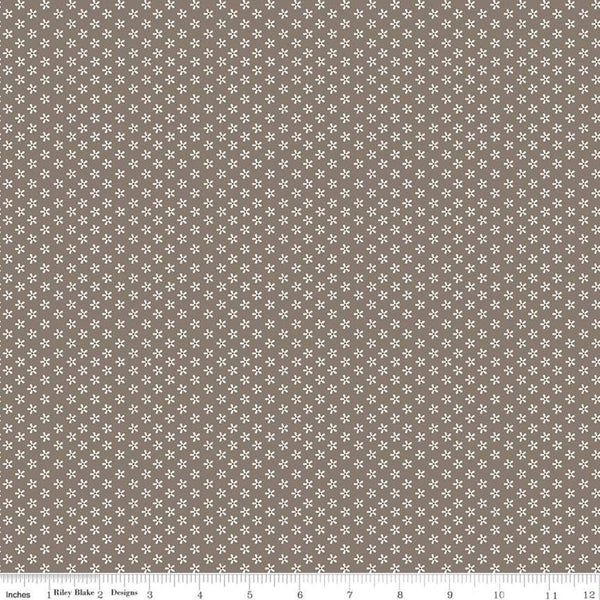 SALE Bee Basics Tiny Daisy C6403 Pebble by Riley Blake Designs - Floral Flowers - Lori Holt - Quilting Cotton Fabric