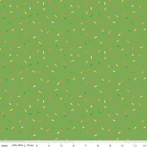 SALE Gingham Cottage Confetti C13018 Green - Riley Blake Designs - Confetti Sprinkles - Quilting Cotton Fabric