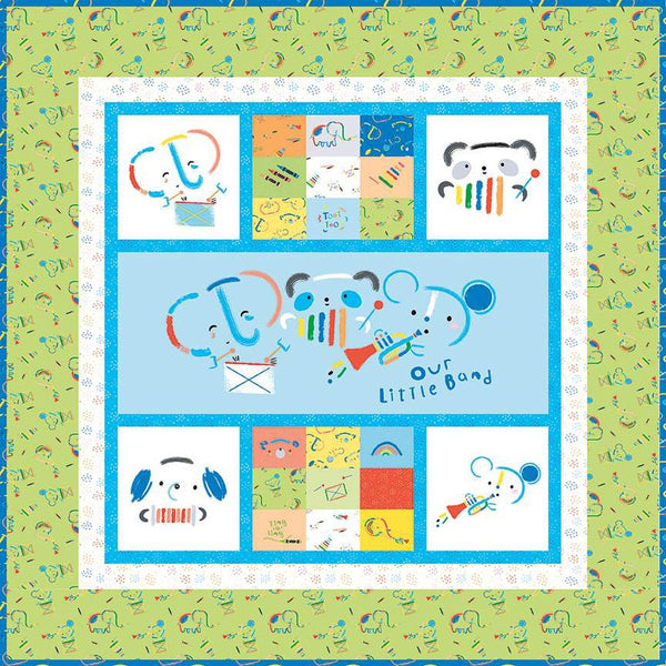 SALE Our Little Band Panel Boxed Quilt Kit KT-13060 - Riley Blake Designs - Box Pattern Fabric - Crayola Baby - Quilting Cotton Fabric