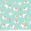 SALE Sweet Acres Farm C13211 Songbird - Riley Blake Designs - Animals Windmills Flowers Chicken-Wire Background - Quilting Cotton Fabric