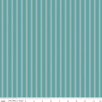 Sweet Acres Ticking C13215 Aruba - Riley Blake Designs - Off-White Stripe Stripes Striped - Quilting Cotton Fabric