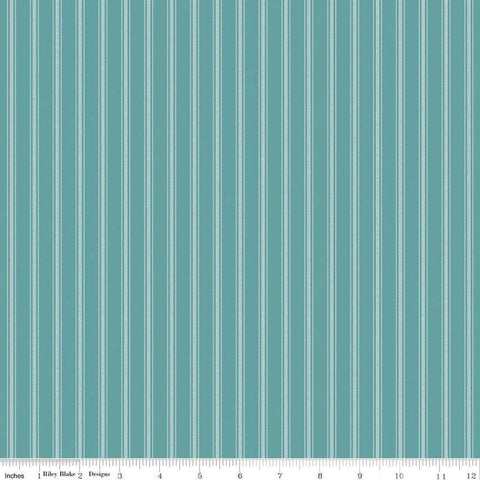 Sweet Acres Ticking C13215 Aruba by Riley Blake Designs - Off-White Stripe Stripes Striped - Quilting Cotton Fabric