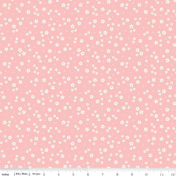 18" End of Bolt - Sweet Acres Scattered Flowers C13217 Frosting by Riley Blake Designs - Floral Flower - Quilting Cotton Fabric