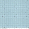 SALE Butterfly Blossom Grid C13272 Sky - Riley Blake Designs - Geometric Grid with Flowers - Quilting Cotton Fabric