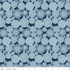 SALE Butterfly Blossom Papercut C13273 Navy - Riley Blake Designs - Circles - Quilting Cotton Fabric
