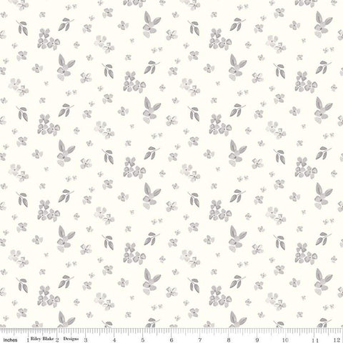 Portsmouth Ditsy Blooms C12913 Cloud by Riley Blake Designs - Floral Flowers Leaves Patriotic - Quilting Cotton Fabric