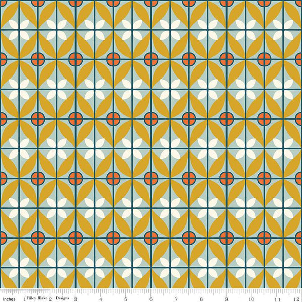 CLEARANCE Eden Tile C12922 Mist by Riley Blake Designs - Geometric - Quilting Cotton Fabric