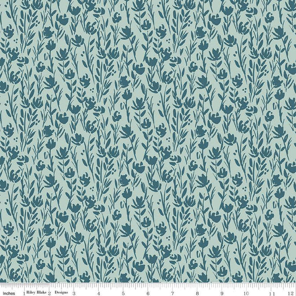 SALE Eden Tonal C12924 Mist by Riley Blake Designs - Floral Flowers - Quilting Cotton Fabric