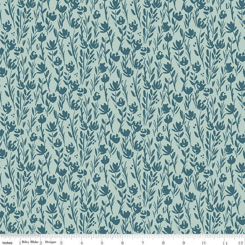 Eden Tonal C12924 Mist by Riley Blake Designs - Floral Flowers - Quilting Cotton Fabric