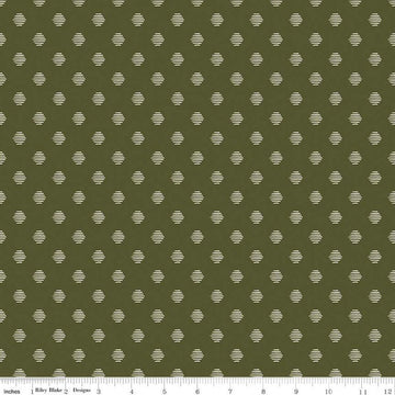 CLEARANCE Eden Hexagon C12925 Hunter - Riley Blake Designs - Hexagons Hexies - Quilting Cotton Fabric