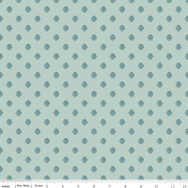 SALE Eden Hexagon C12925 Mist by Riley Blake Designs - Hexagons Hexies - Quilting Cotton Fabric